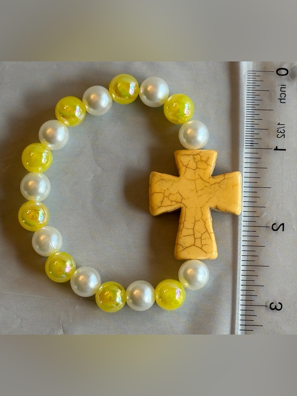 Handmade Beaded Cross Stretch Bracelets Choice of 5 Colors BTJ - Picture 5 of 7